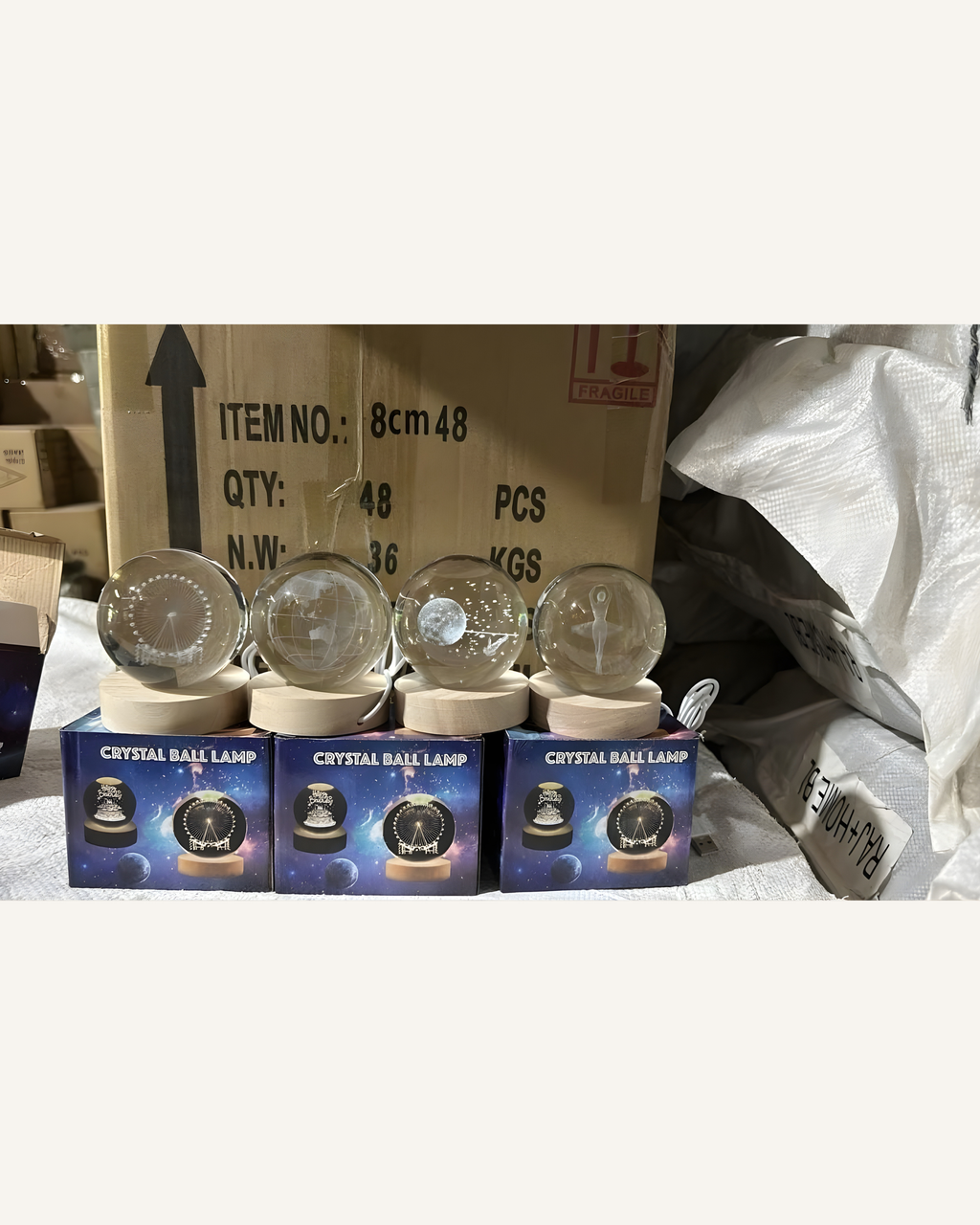 Mystic 3D Crystal Orb Lamp