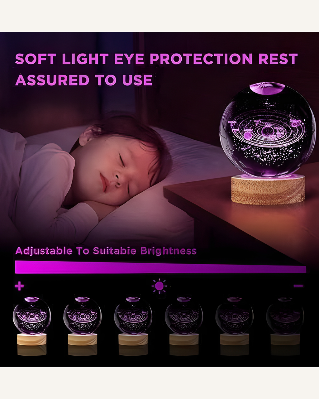 Mystic 3D Crystal Orb Lamp