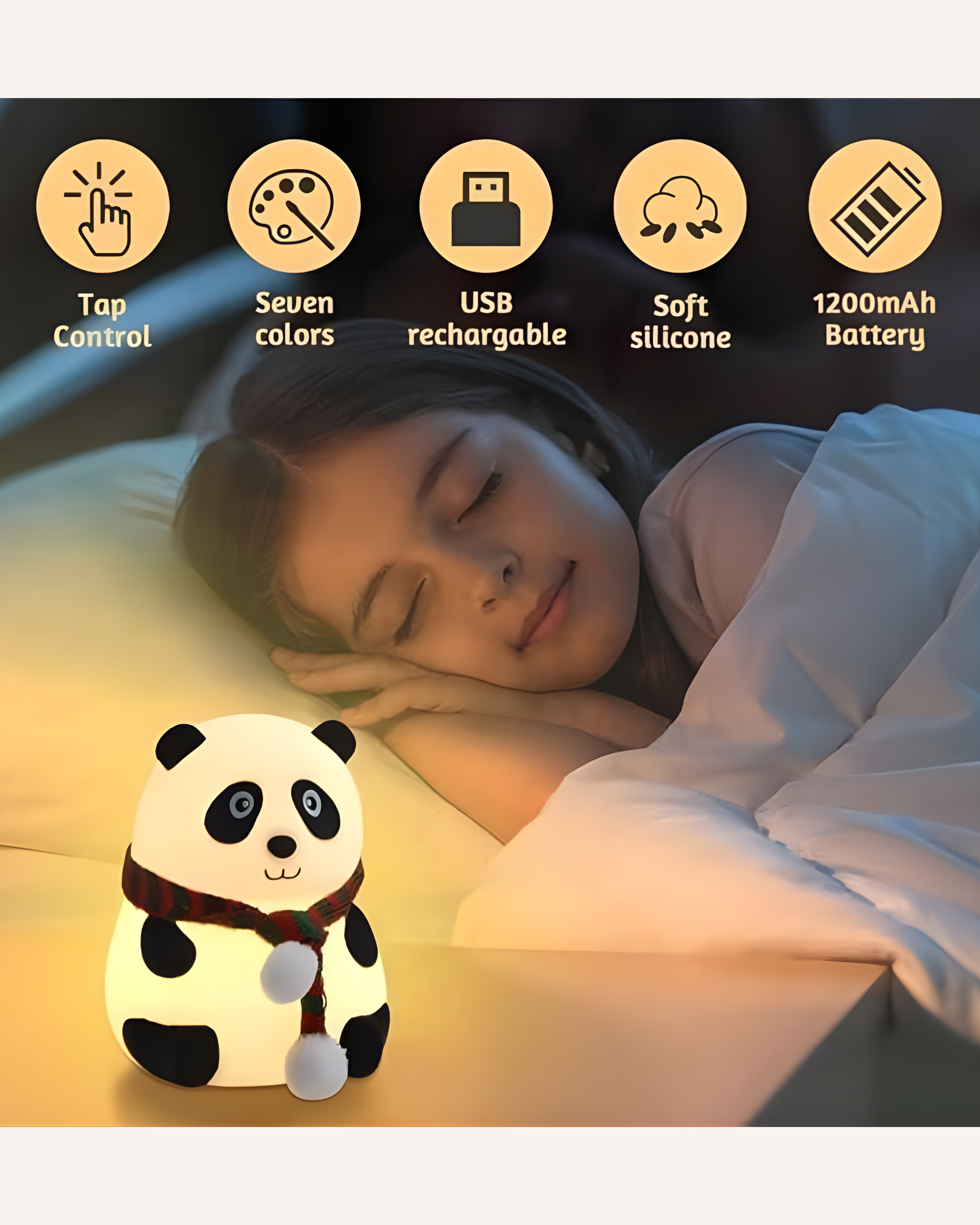 Cute Panda Light Lamp For Kids