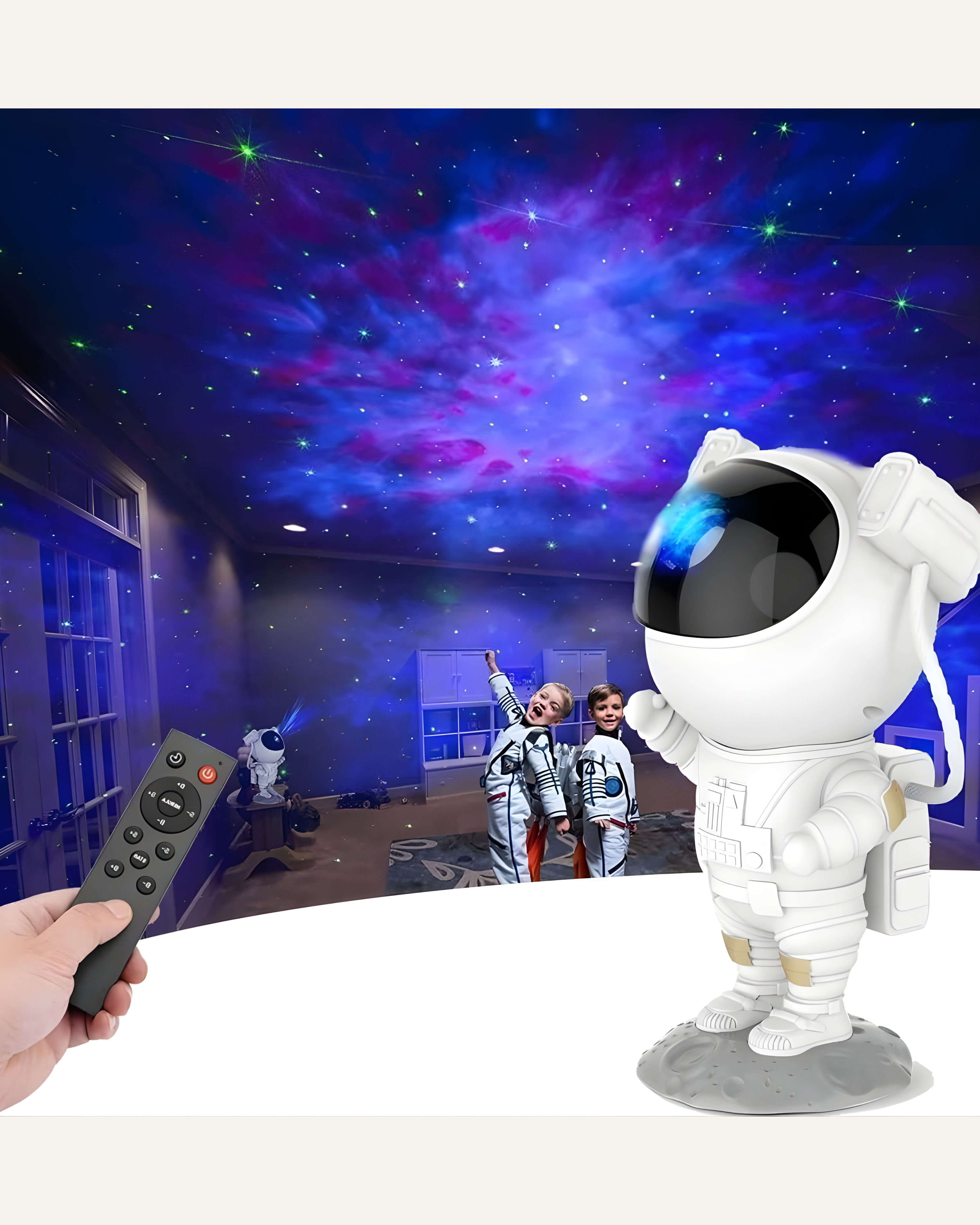 Astronaut Galaxy Projector - 360 Magnetic Head Rotation + Remote Control