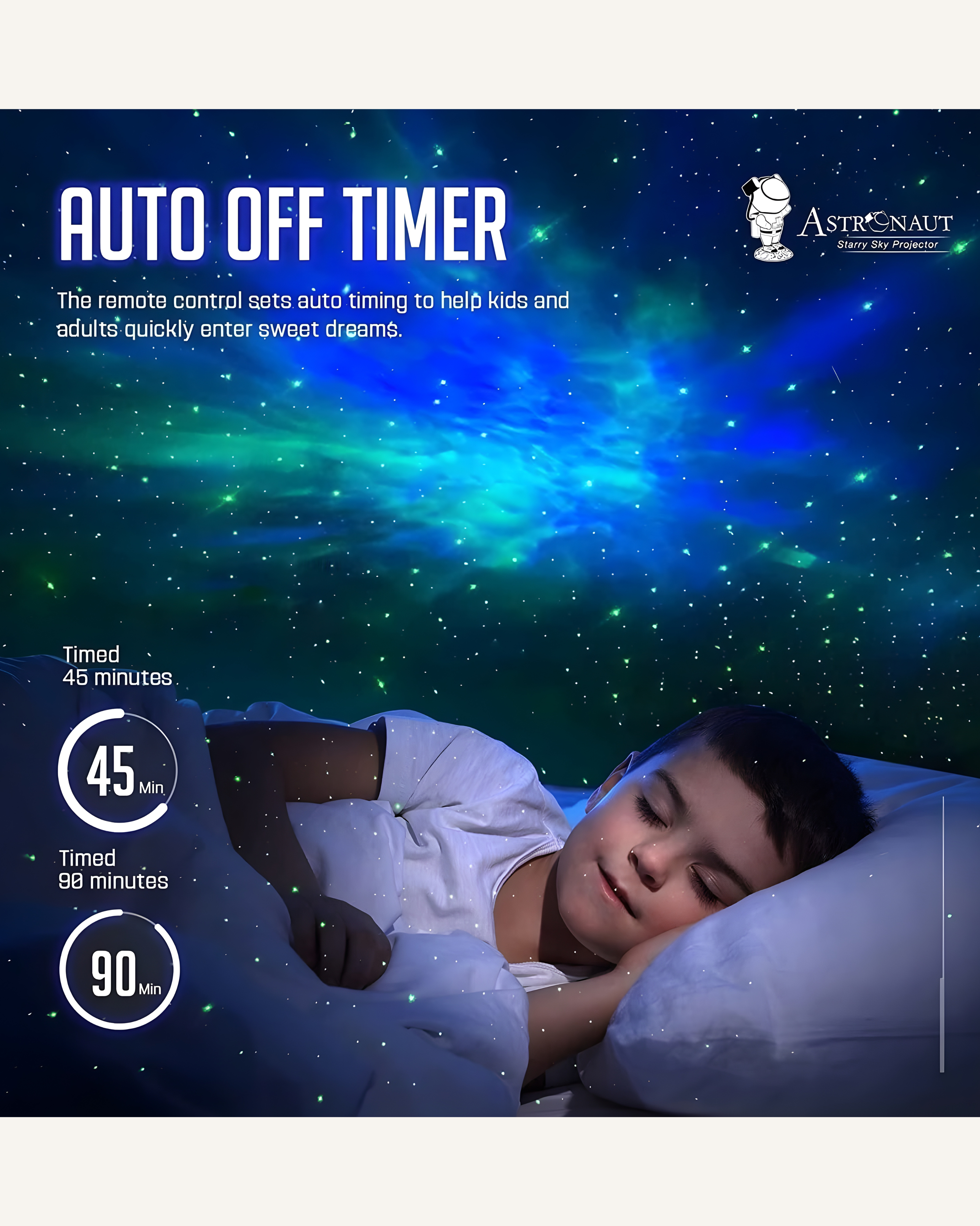 Astronaut Galaxy Projector - 360 Magnetic Head Rotation + Remote Control